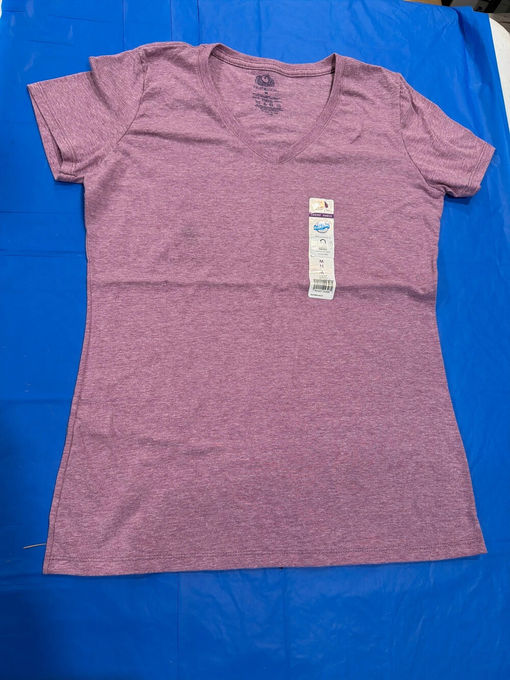Ladies Fruit of the loom medium light purple T-shirt